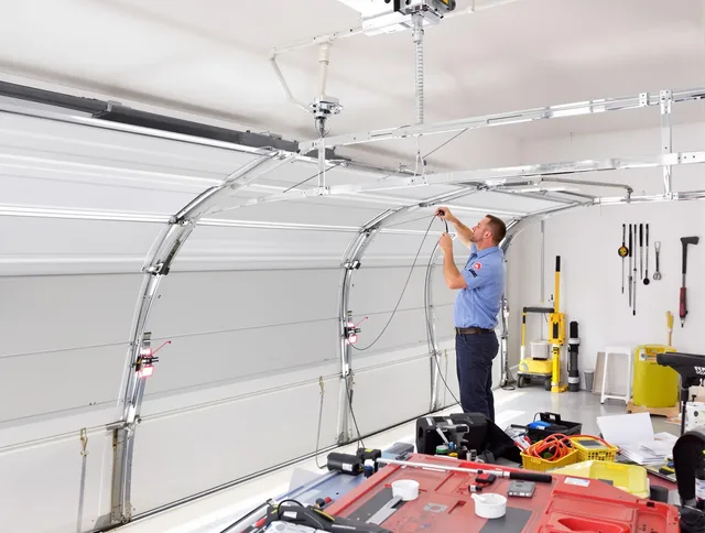 Garage door cable repair service by Stafford Garage Door Repair in Stafford