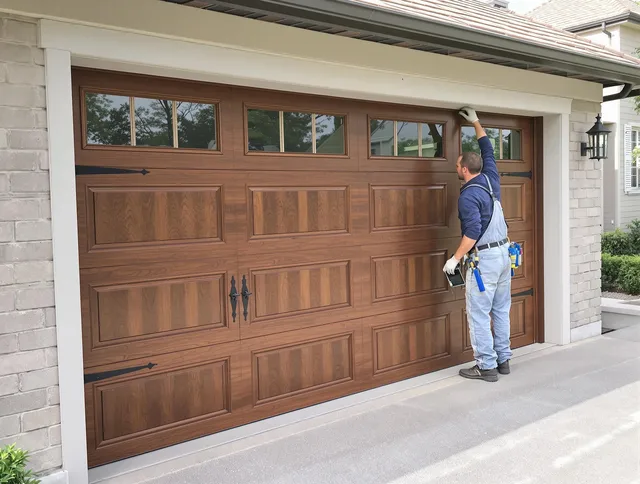 Custom garage door showcase by Stafford Garage Door Repair in Stafford