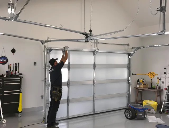 Stafford Garage Door Repair certified team performing precision garage door installation in Stafford