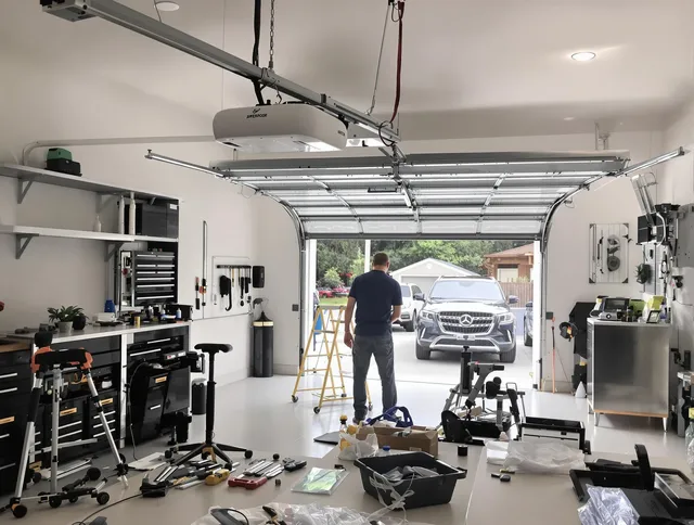Garage door opener installation by Stafford Garage Door Repair in Stafford