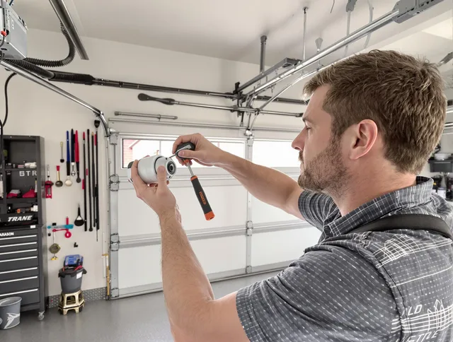 Garage door opener repair service by Stafford Garage Door Repair in Stafford