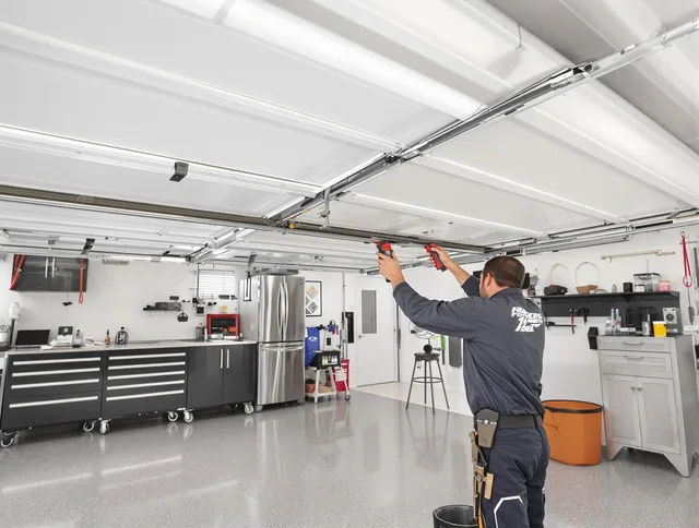 Overhead garage door repair service by Stafford Garage Door Repair in Stafford