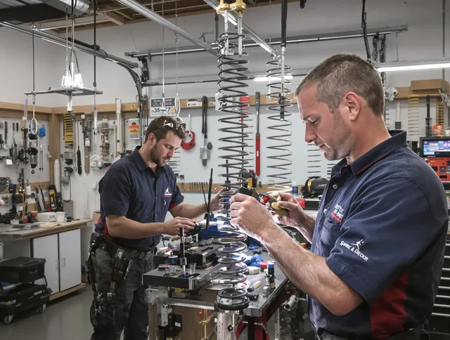 Garage door spring repair service by Stafford Garage Door Repair in Stafford